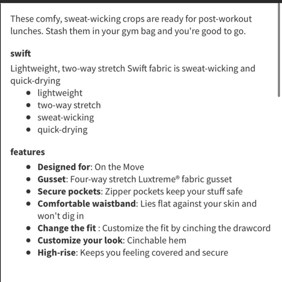 Lululemon Studio Crop - Picture 3 of 6